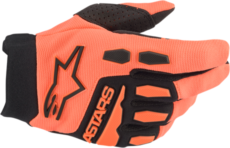 Youth Full Bore Gloves - Orange/Black - Medium