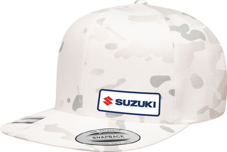 Suzuki Snapback Hat - Camo White