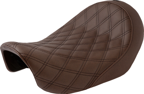 Renegade Solo Seat - Lattice Stitched - Brown - Dyna \'06-\'17 2006 - 2017