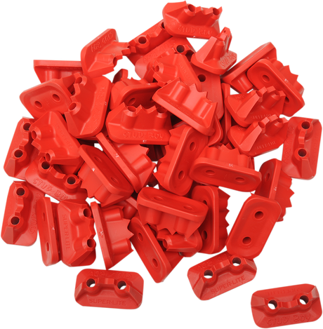 Double Backer Plates - Red - For Single Ply - 48 Pack