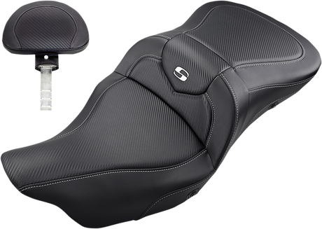 Heated Roadsofa™ Seat - Carbon Fiber - w/ Backrest - \'08-\'23 FL 2008 - 2023