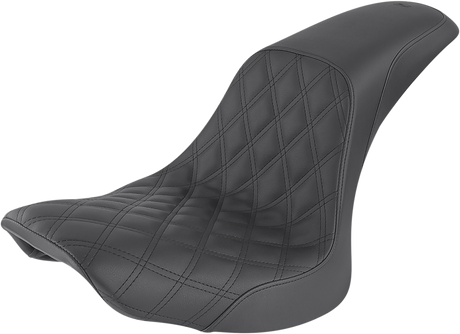 Profiler Seat - Front Lattice/Rear Smooth - Black - FLSTC \'06-\'17 2006 - 2017