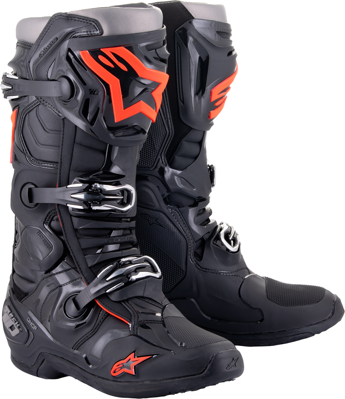 Tech 10 Boots - Black/Red Fluorescent - US 8