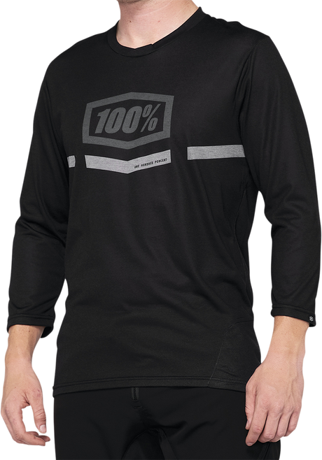 Airmatic 3/4 Sleeve Jersey - Black - Medium