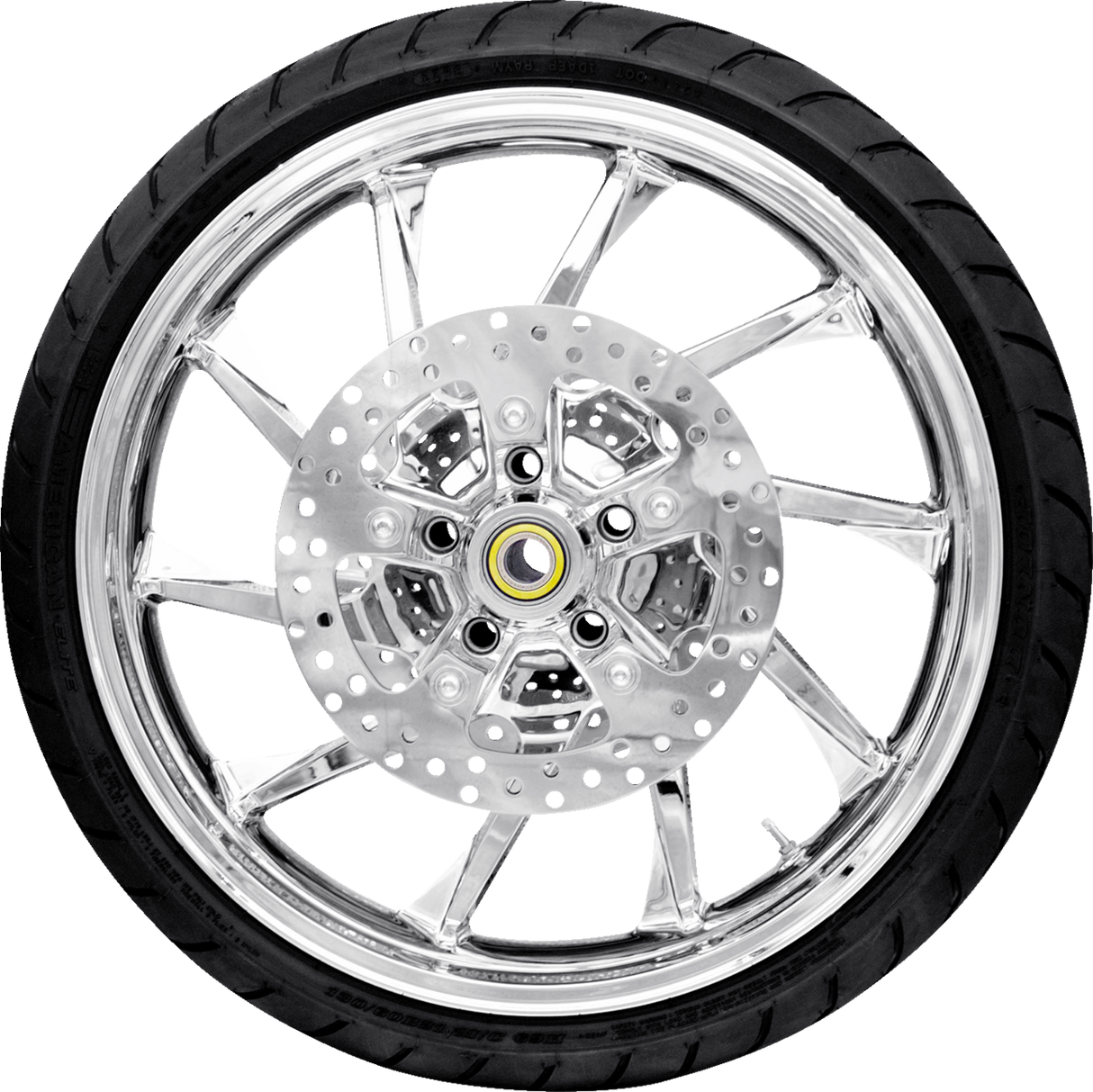 Hurricane Front Wheel (21\"/Chrome)/Rotors (11.8\")/Dunlop Tire (130/60B21) 2008 - 2023