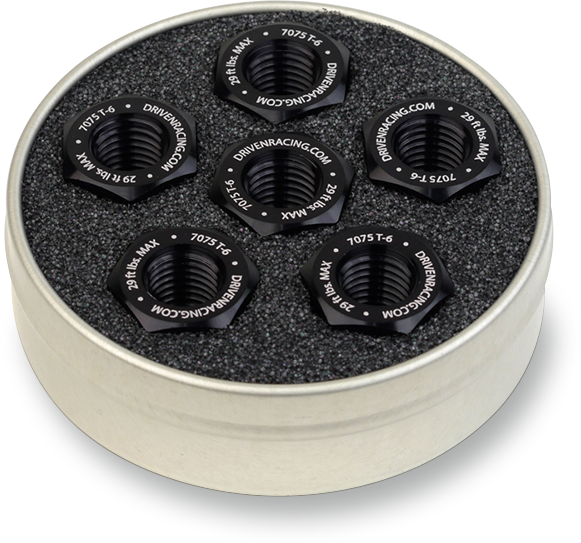 Aluminum Sprocket Nuts - Black - M10 x 1.0