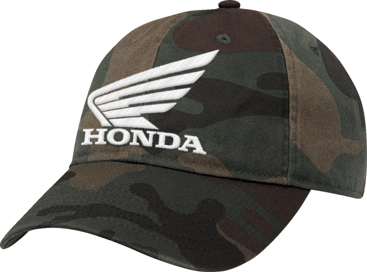 Honda Hat - Woodland Camo/White