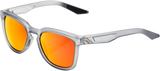 Hudson Sunglasses - Crystal Gray - Red Mirror