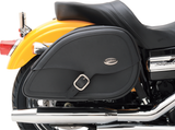 Drifter Teardrop Saddlebags with Shock Cutaway