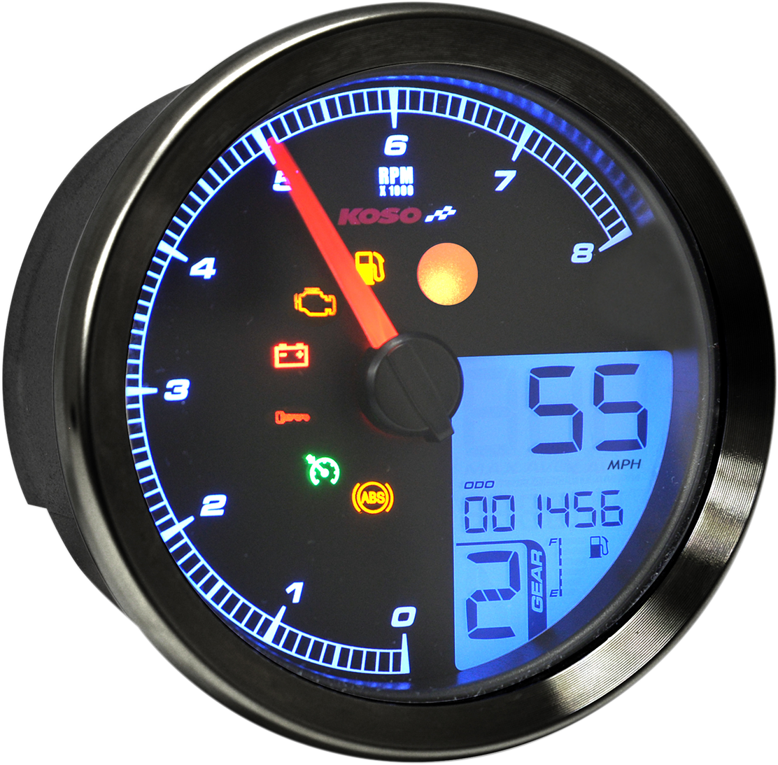 Multi-Function Speedometer/Tachometer - HD-04 - Black 2004 - 2013