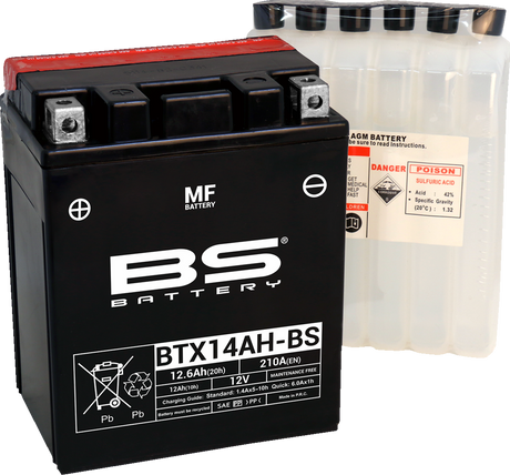 Battery - BTX14AH-BS (YTX) 1987 - 2023