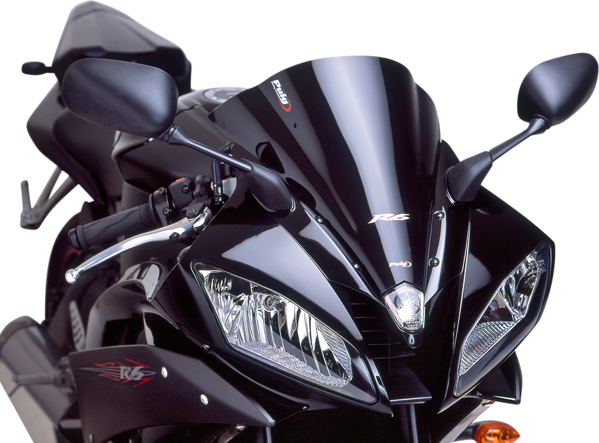 Race Windscreen - 12-1/2\" - Black - YZF-R6 2006 - 2007