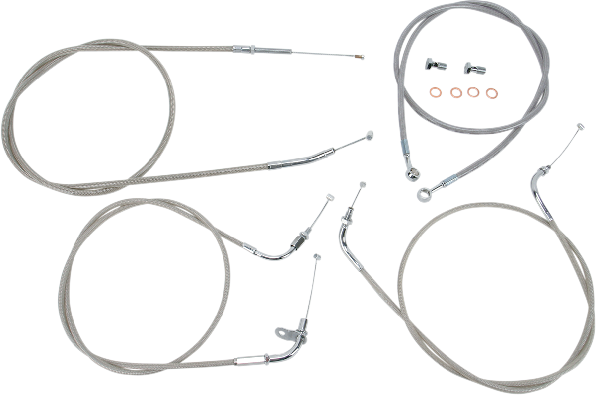 Cable Line Kit - 15\" - 17\" - XVS650CL - Stainless Steel 1998 - 2015