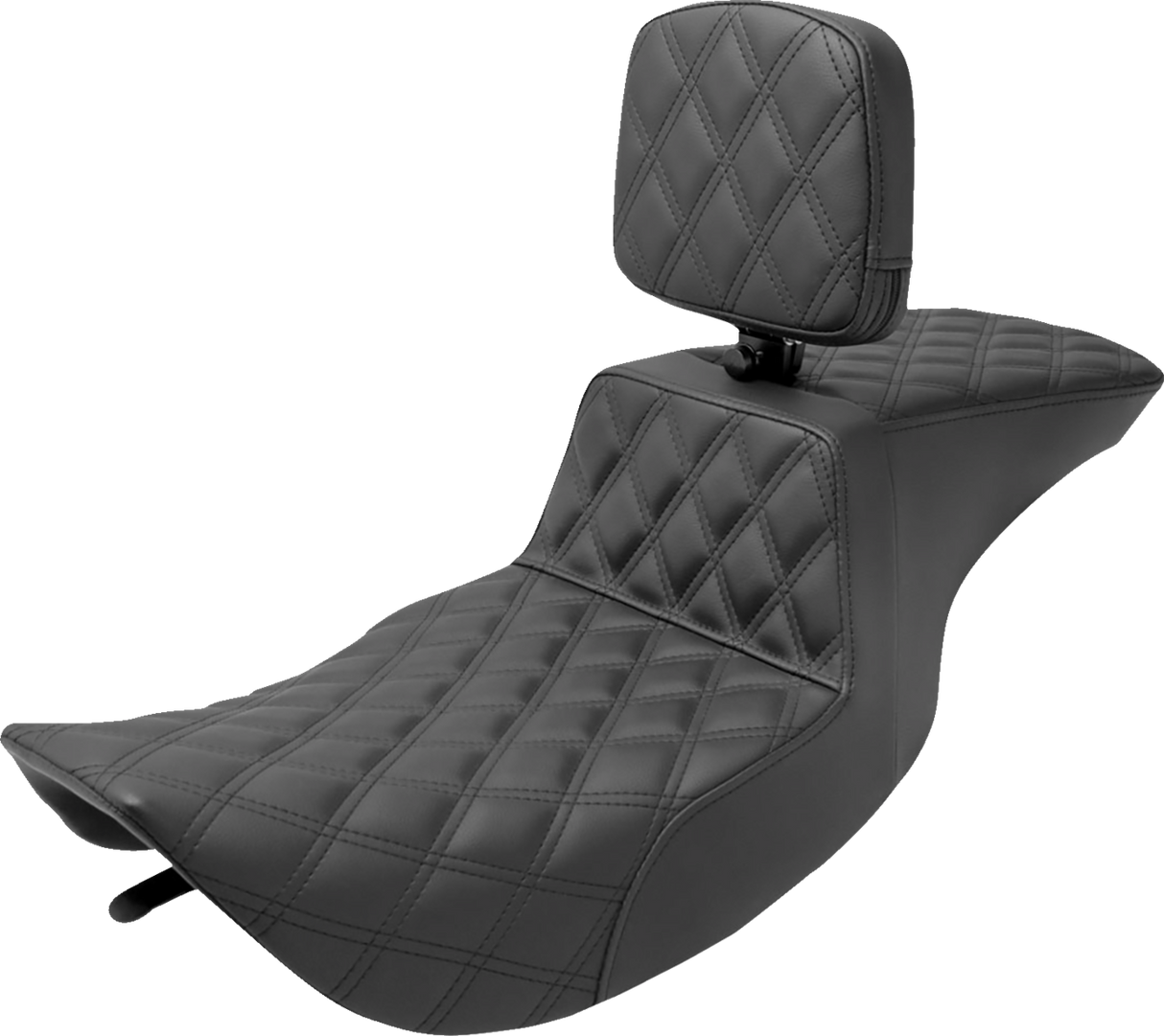 Tour Step-Up Seat - Rider Backrest - Full Lattice Stitch - FLHR/FLHX \'97-\'07 1997 - 2007