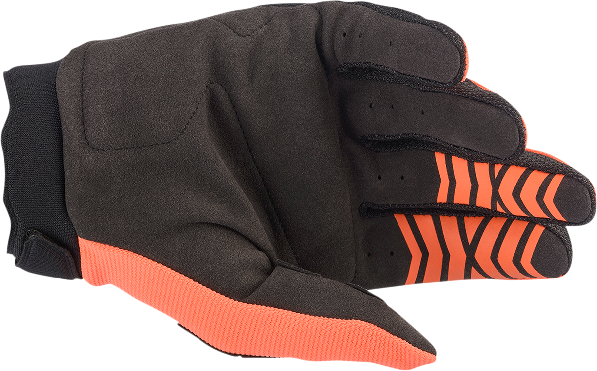 Youth Full Bore Gloves - Orange/Black - 2XS