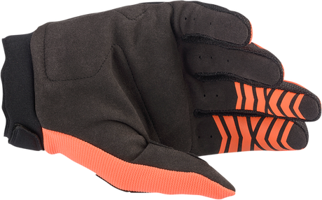 Youth Full Bore Gloves - Orange/Black - 2XS