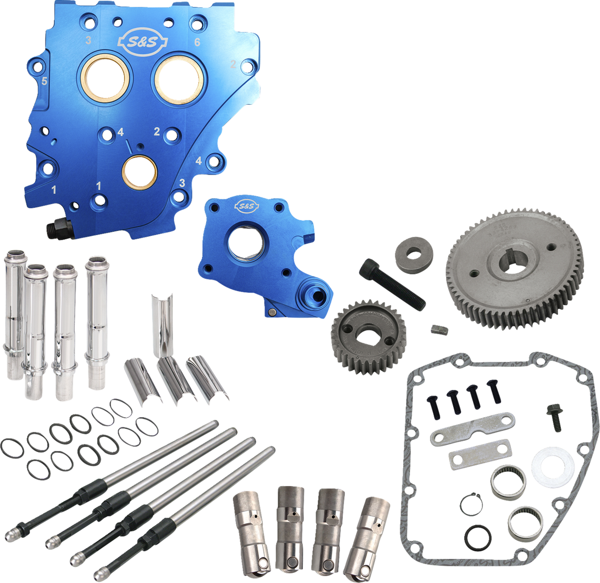 Cam Chest Kit without Cams - Gear Drive - Oil Cooled - Chrome Pushrods - Twin Cam 2006 - 2007