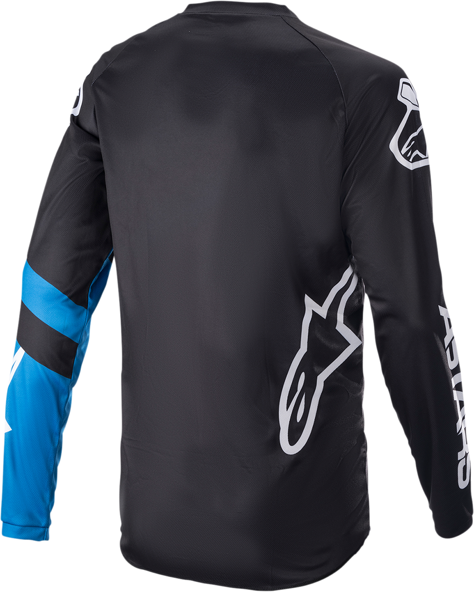 Racer V3 Long-Sleeve Jersey - Black/Bright Blue - Medium