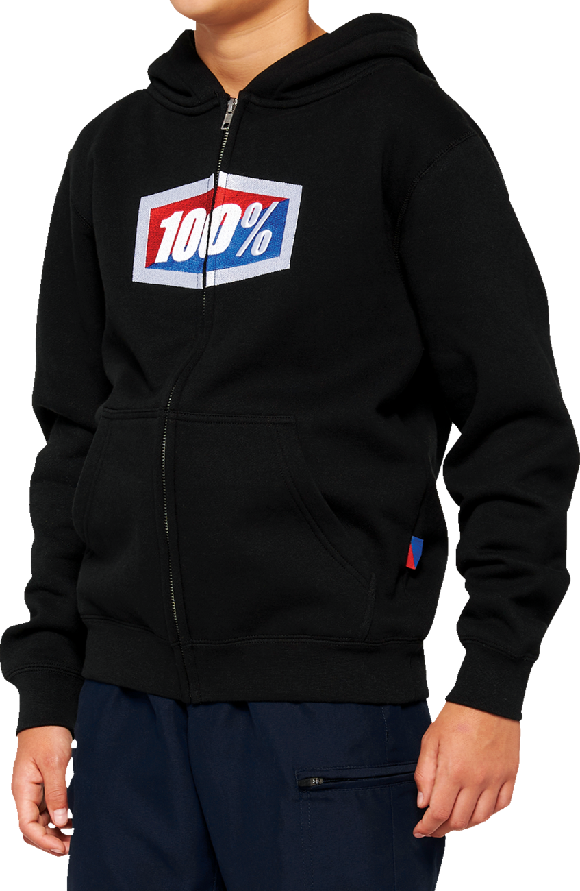 Youth Official Zip Hoodie - Black - Small