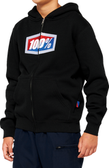 Youth Official Zip Hoodie - Black - Small