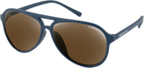 Maverick Sunglasses - Matte Navy - Brown HD Silver Mirror