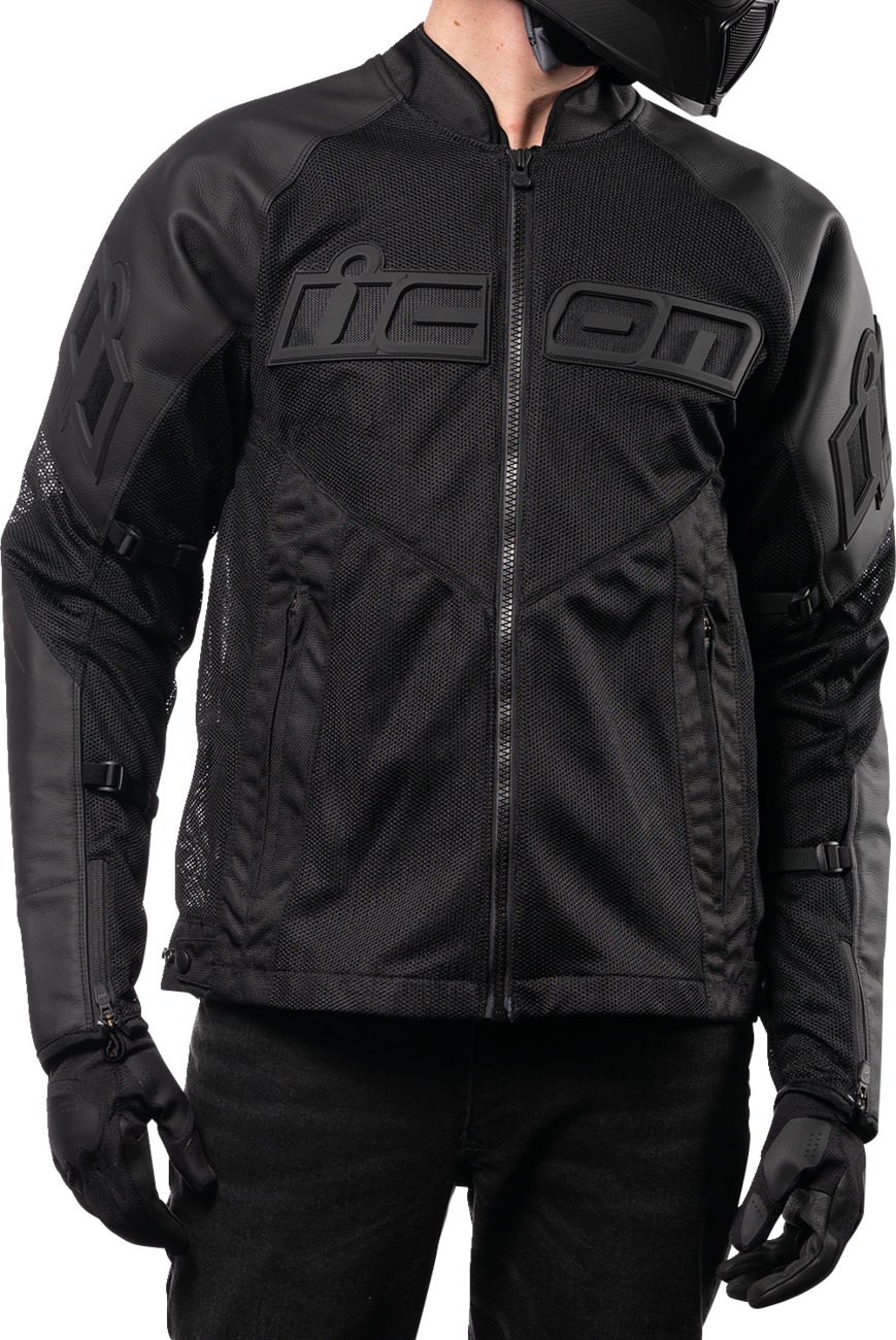 Mesh AF™ Leather Jacket - Black - Large