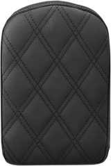 Sissy Bar Pad - Lattice Stitched - Black