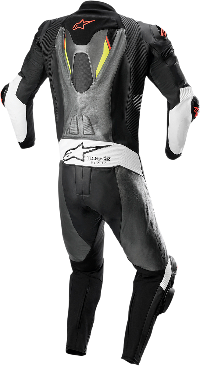 Missile Ignition v2 1-Piece Suit - Metallic Gray/Black/Yellow/Red Fluorescent - US 44 / EU 54