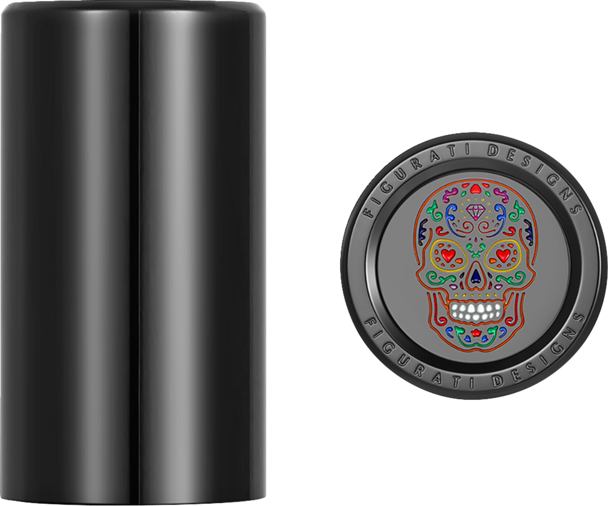 Docking Cover - Long - Black - Sugar Skull