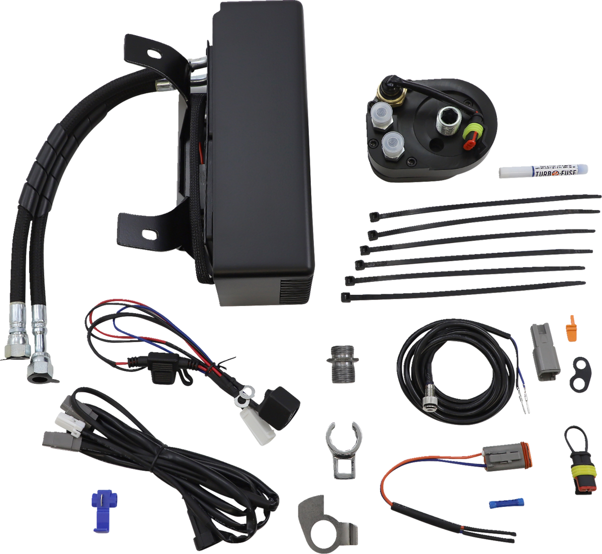 Oil Cooler Kit - Flat Black - Touring 1995 - 2006