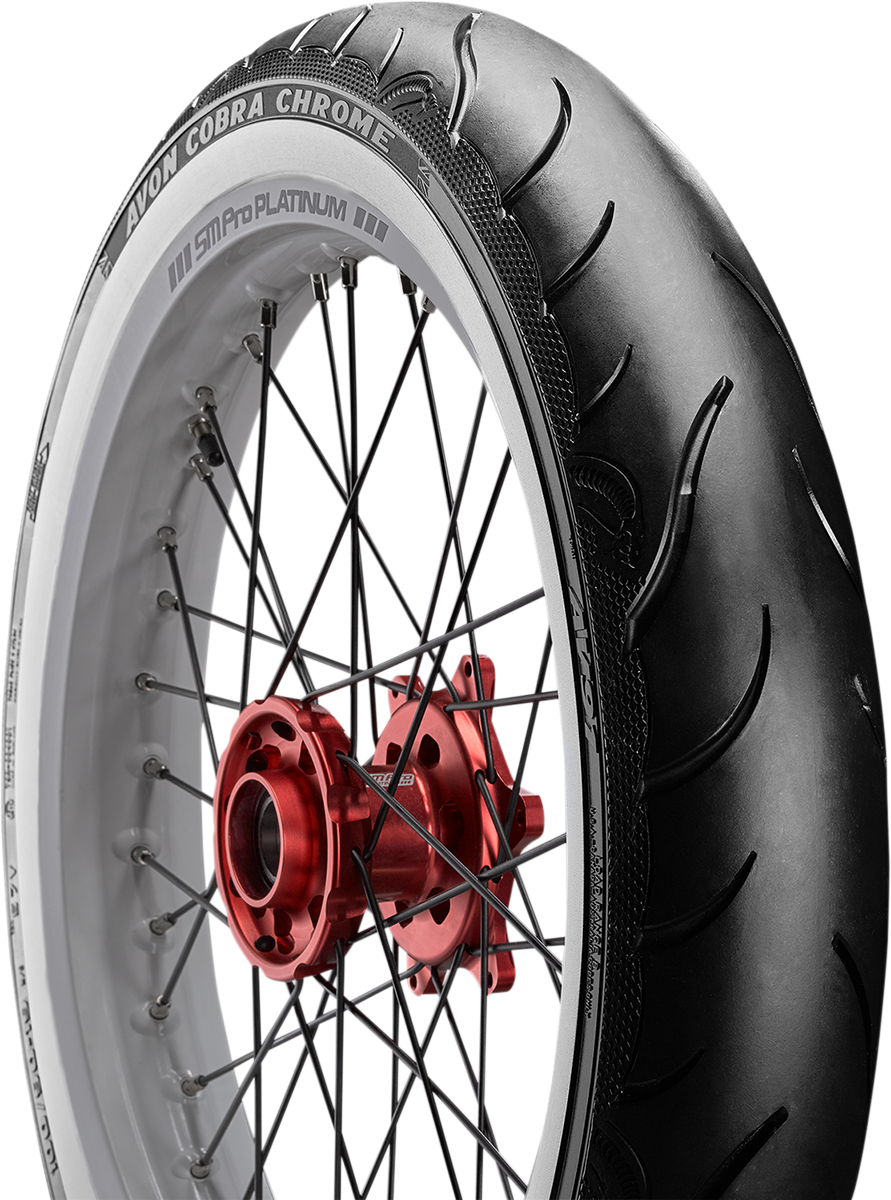 Tire - Cobra Chrome AV91 - Front - 150/80R16 - Wide Whitewall - 71V