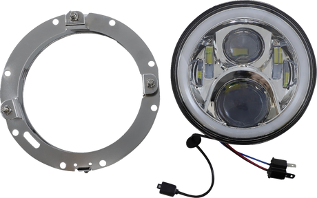 7\" Headlamp - with Mounting Ring - Chrome 1994 - 2016