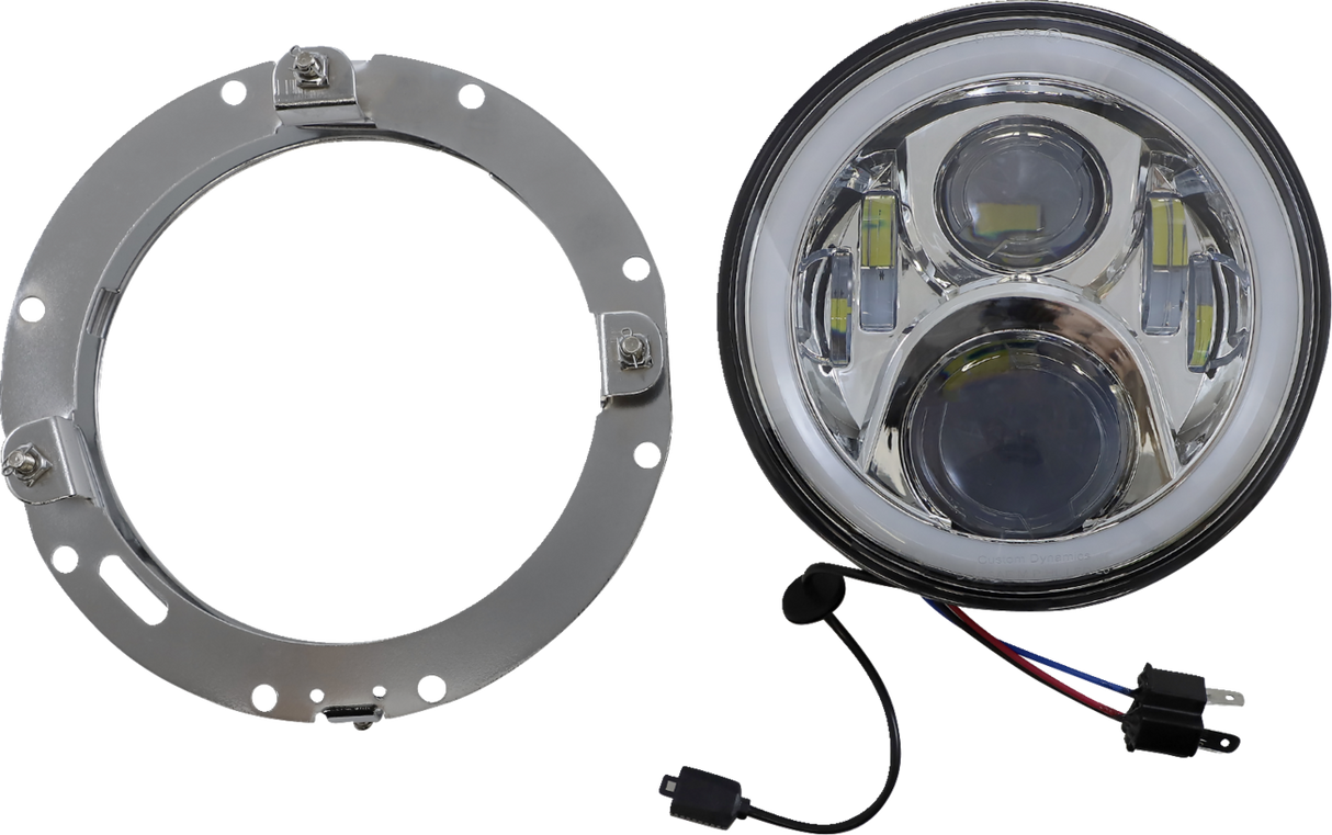 7\" Headlamp - with Mounting Ring - Chrome 1994 - 2016