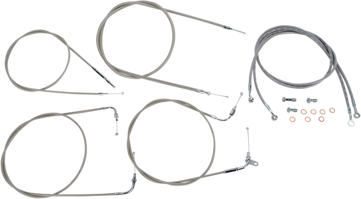 Cable Line Kit - 15\" - 17\" - XVS1100CL - Stainless Steel 1999 - 2009