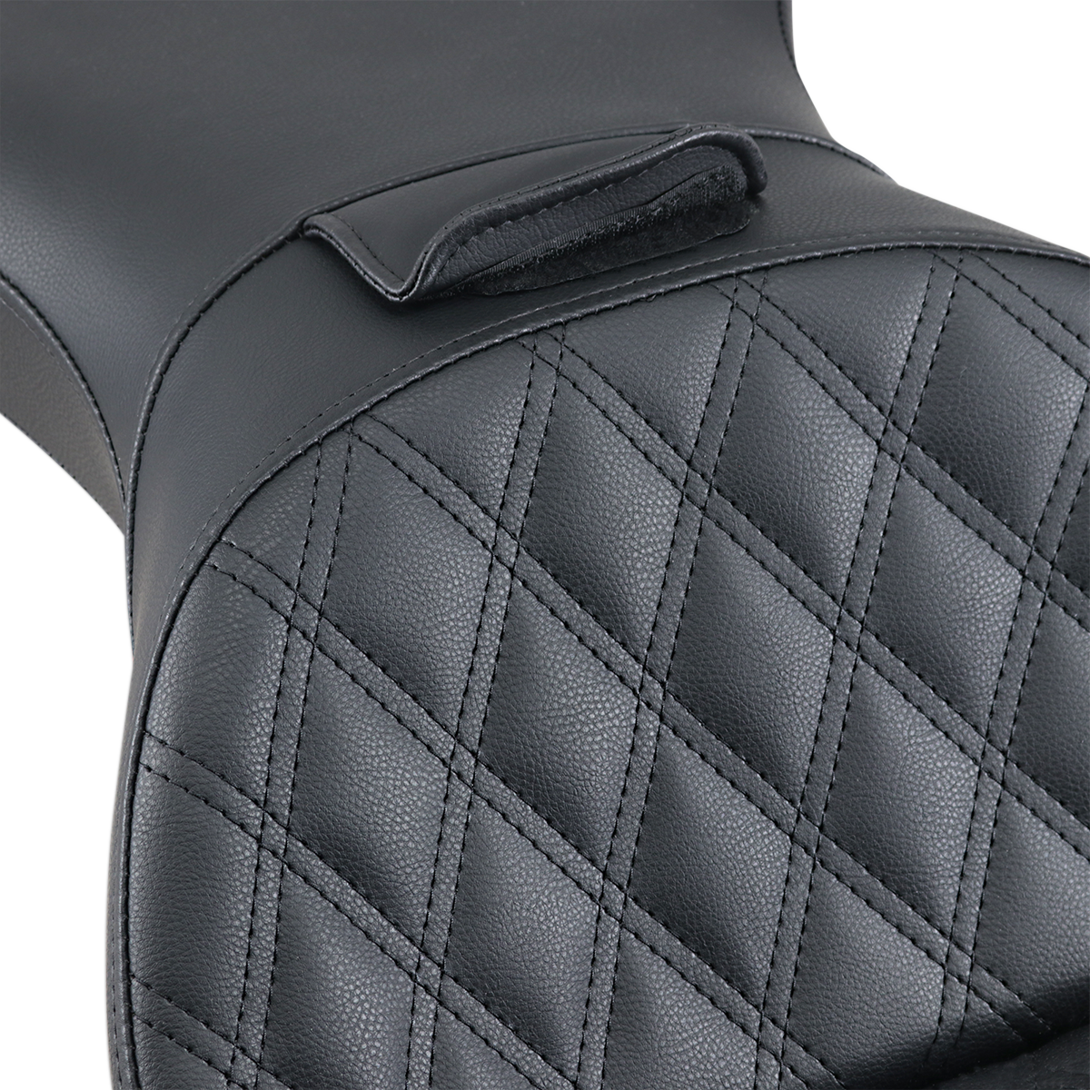 Explorer Seat - With Backrest - Lattice Stitched - Black - FLSTS 2006 - 2017