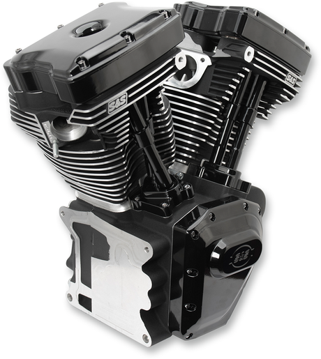 T111 Long Block Engine - Black - Touring | Dyna 1999 - 2006