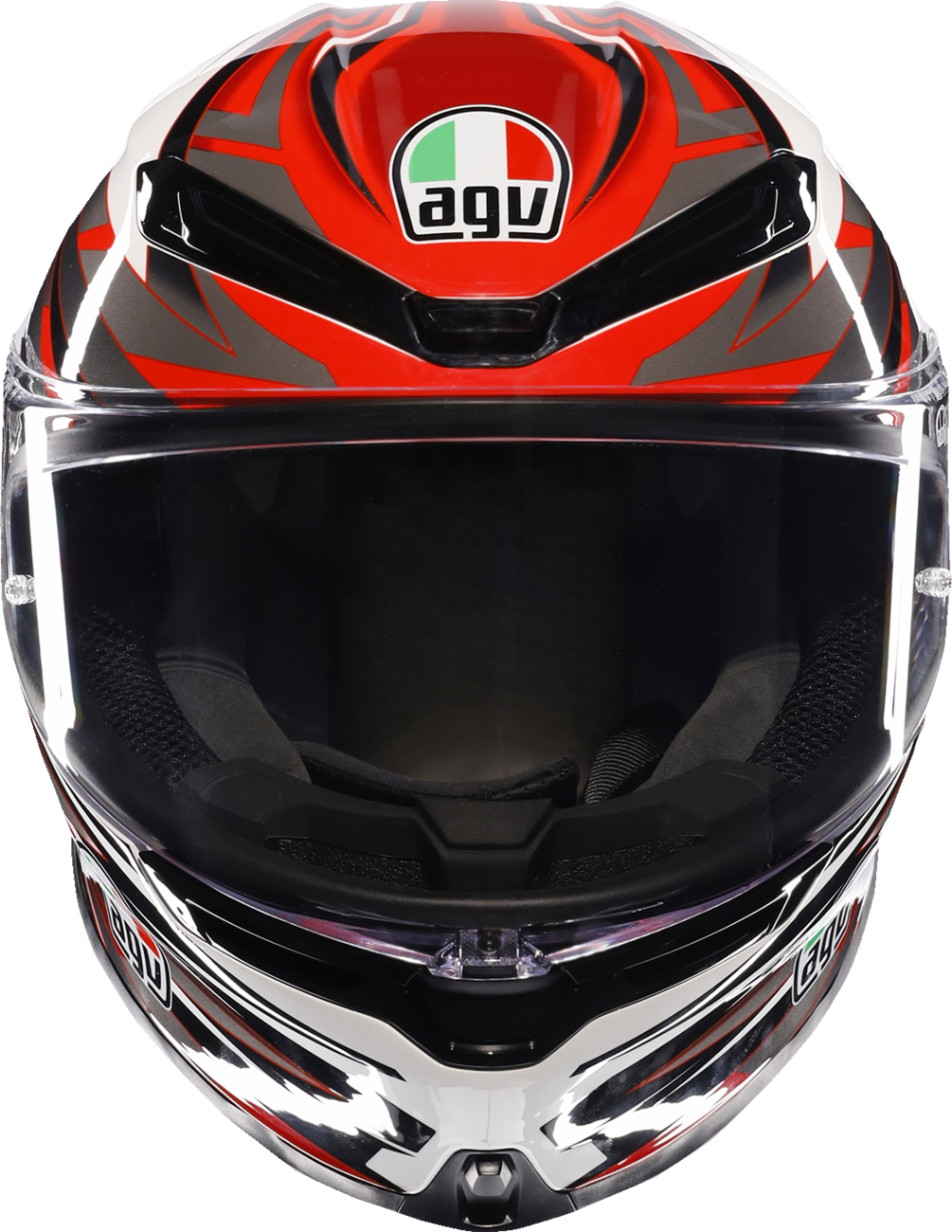 K6 S Helmet - Reeval - White/Red/Gray - Small