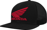 Honda Wing Flat Bill Hat - Black/Red