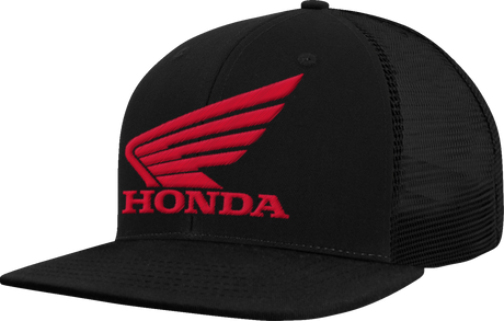 Honda Wing Flat Bill Hat - Black/Red