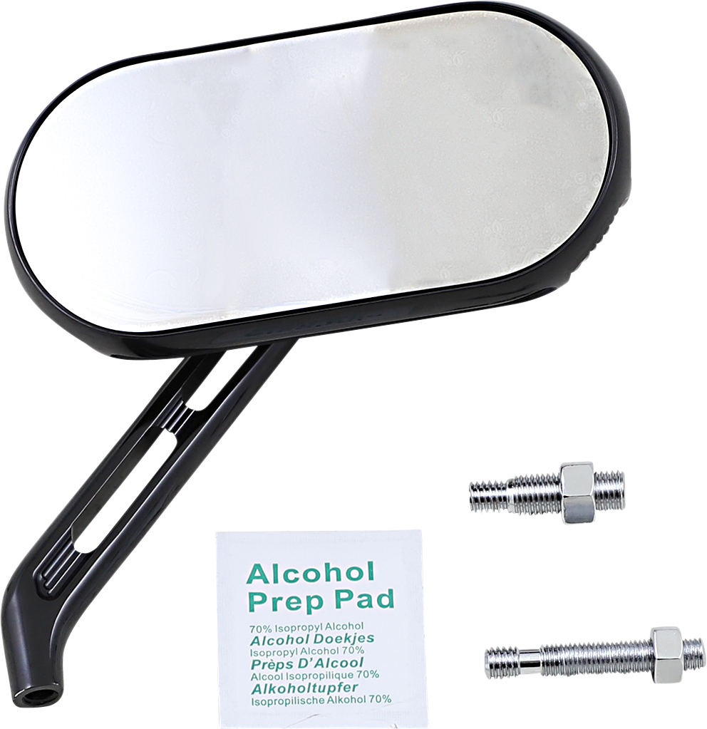 Mirror - Sidekick - Side View - Oval - Black - Right