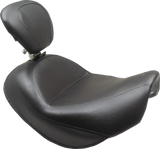 Wide Touring Solo Seat - Black - Plain - with Driver Backrest - C90T \'15-\'19 2015 - 2019