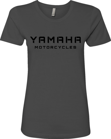 Women\'s Yamaha Motorcycles T-Shirt - Charcoal Black - XL