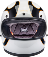 Gringo Helmet - Flames - White/Black - Medium