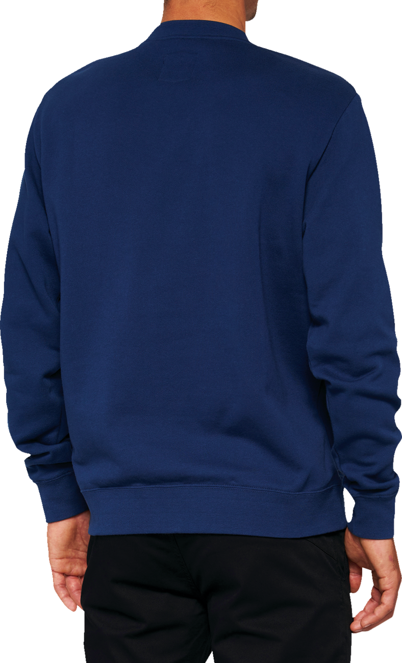 Icon Long-Sleeve Fleece Sweatshirt - Navy - Small