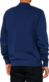 Icon Long-Sleeve Fleece Sweatshirt - Navy - Small