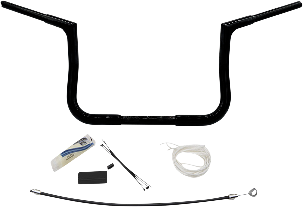 Handlebar Kit - Flat Top - 10\" - Black 2008 - 2013