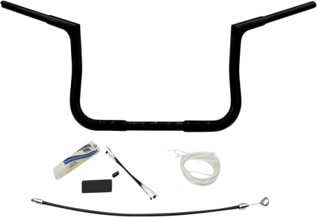 Handlebar Kit - Flat Top - 10\" - Black 2008 - 2013