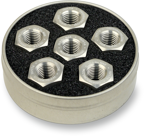 Aluminum Sprocket Nuts - Silver - M10 x 1.0