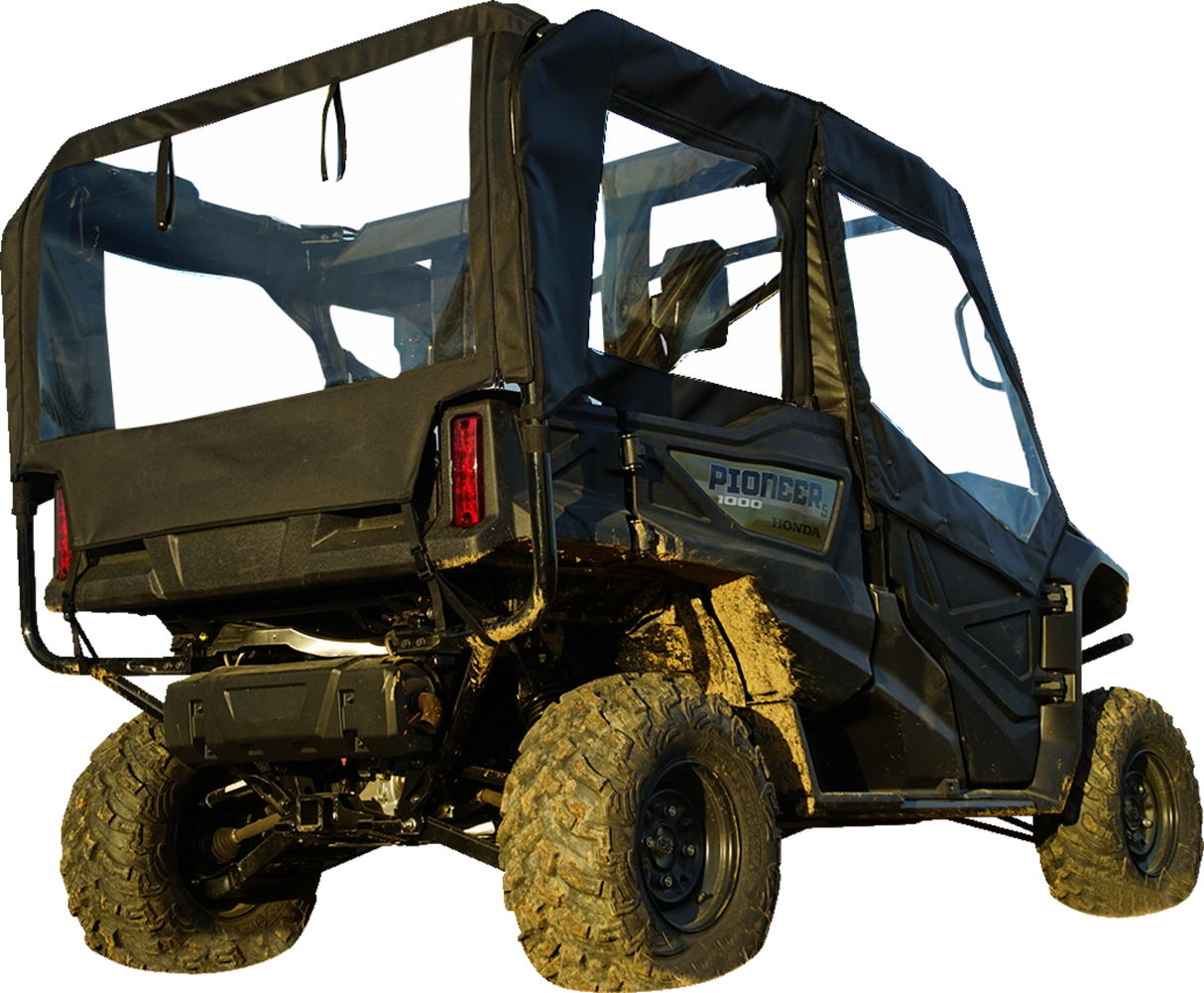 Soft Doors - Middle/Rear Windows - Black - Honda Pioneer 1000 2016 - 2023