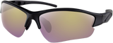 Rapid Sunglasses - Matte Black - Purple HD Yellow Revo Mirror